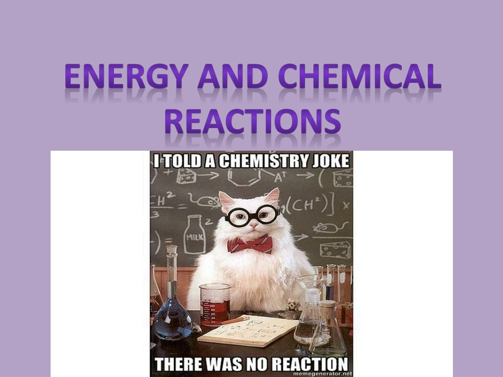 energy and chemical reactions