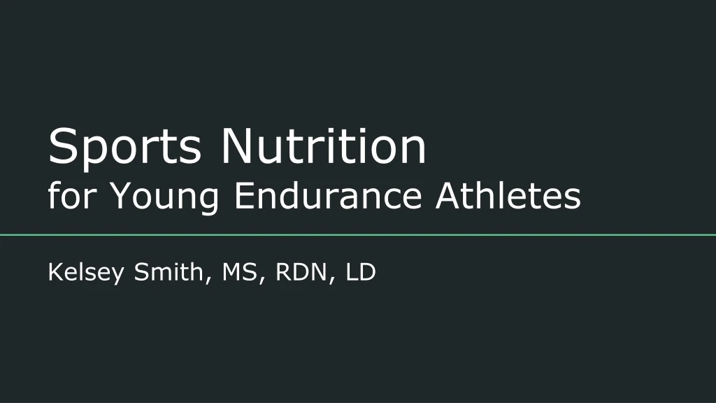 sports nutrition for young endurance athletes