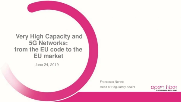 Very High Capacity and 5G Networks: from the EU code to the EU market