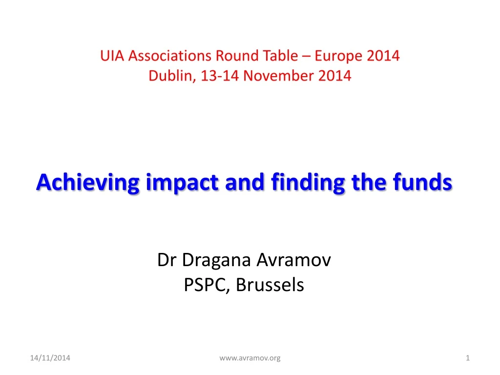 uia associations round table europe 2014 dublin 13 14 november 2014