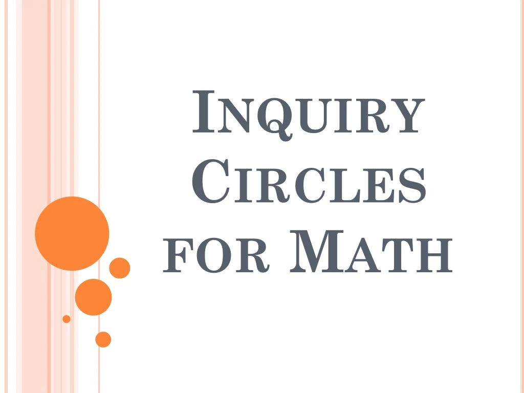 inquiry circles for math