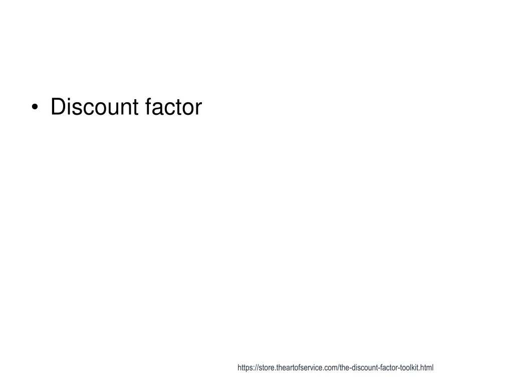 discount factor