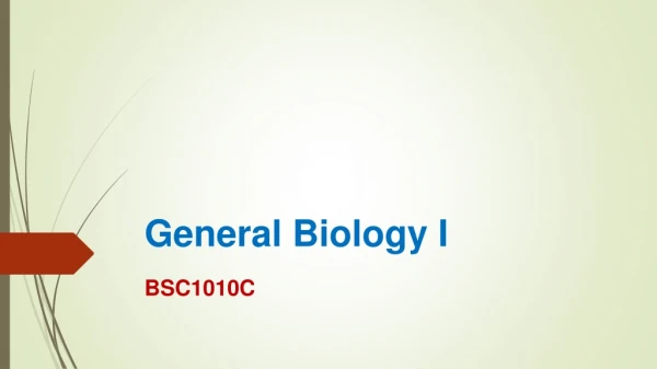 General Biology I