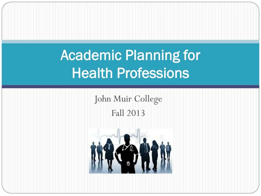 academic planning for health professions