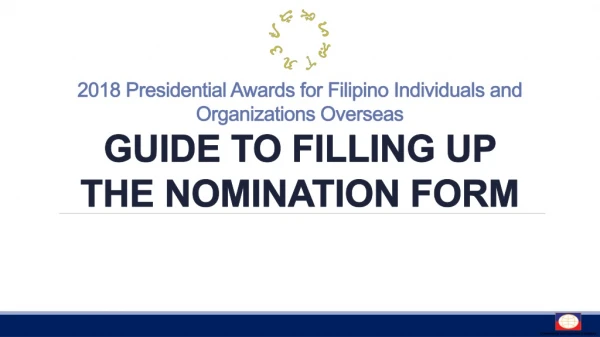 Nomination Form for ORGANIZATION