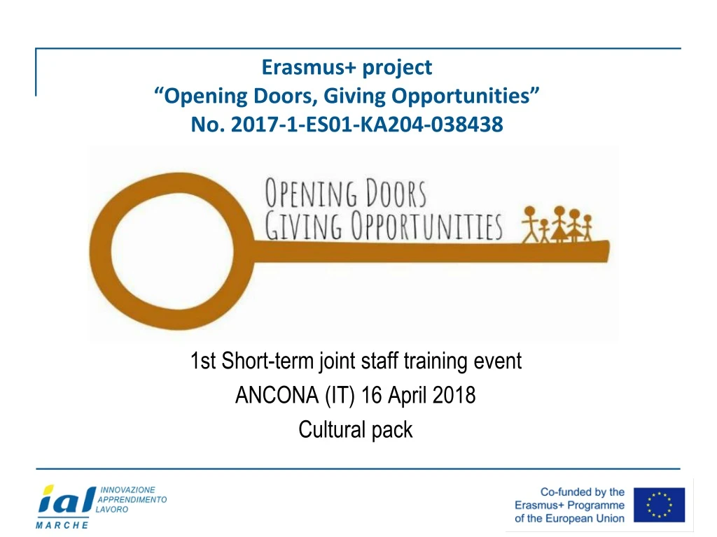 1st short term joint staff training event ancona it 16 april 2018 cultural pack
