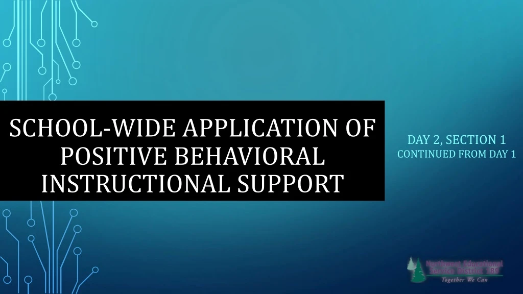 school wide application of positive behavioral instructional support