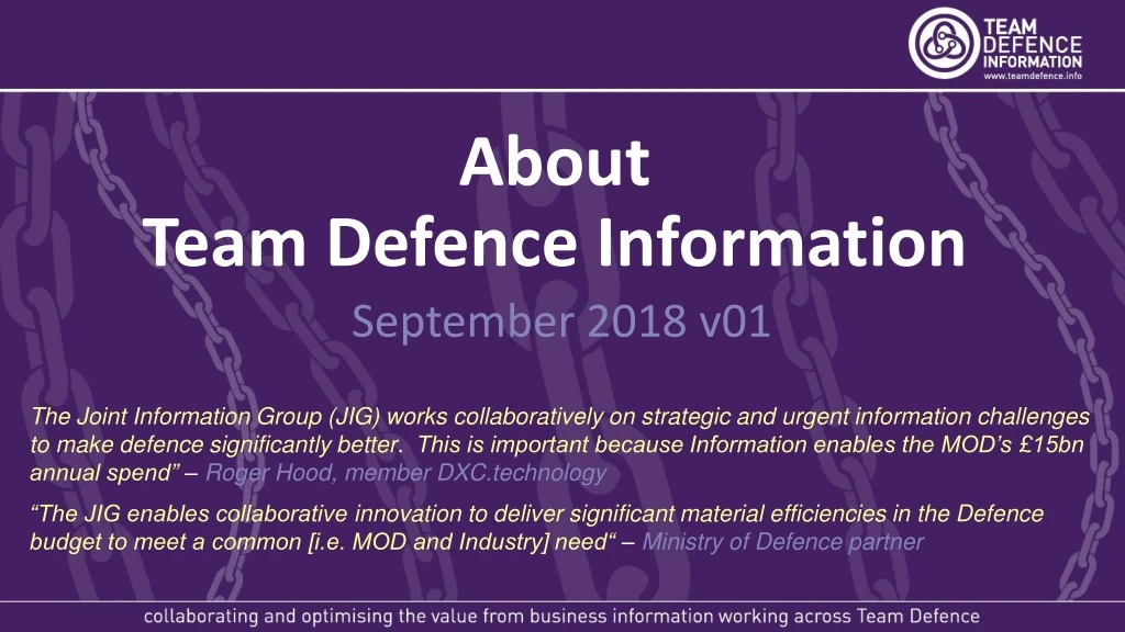 about team defence information