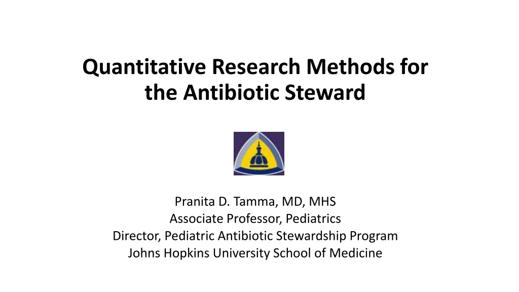 quantitative research methods for the antibiotic steward