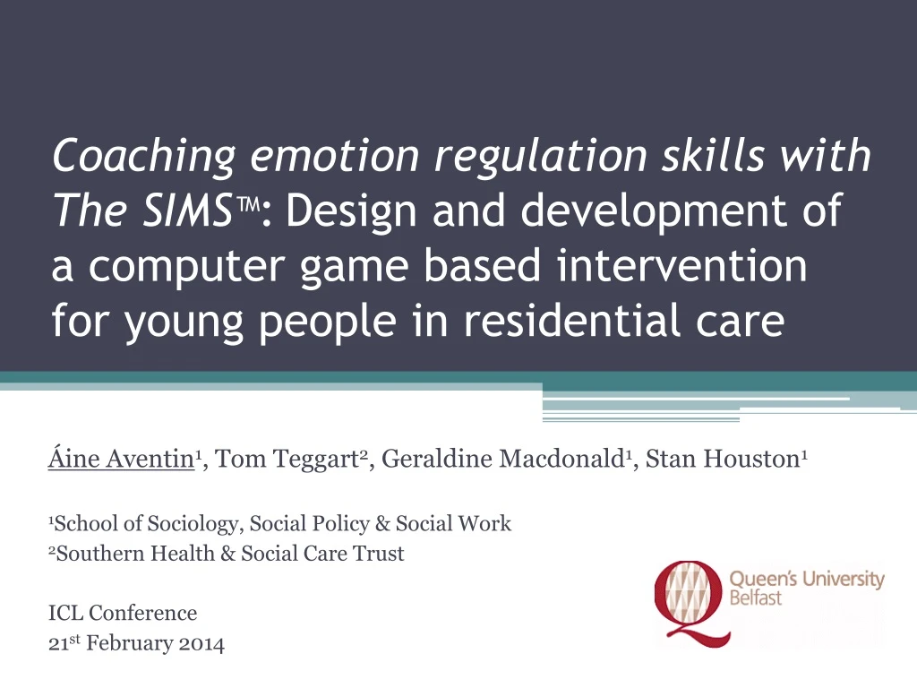 coaching emotion regulation skills with the sims