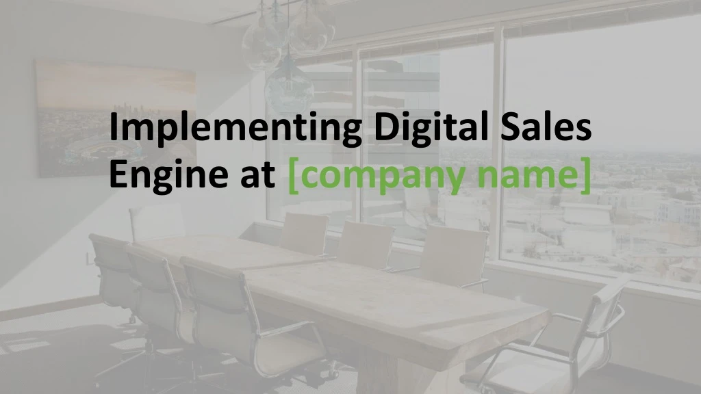 implementing digital sales engine at company name