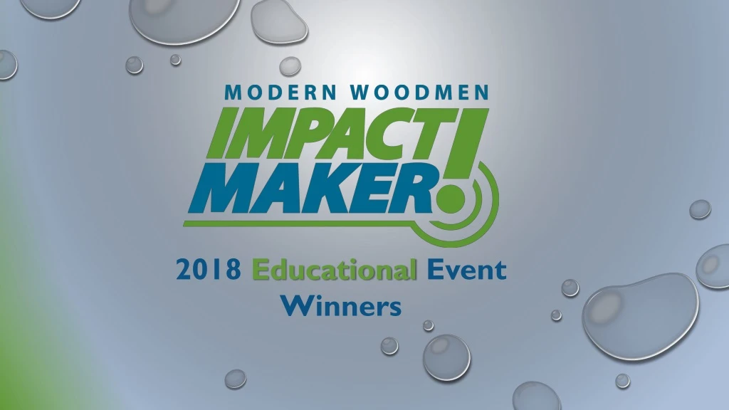 2018 educational event winners