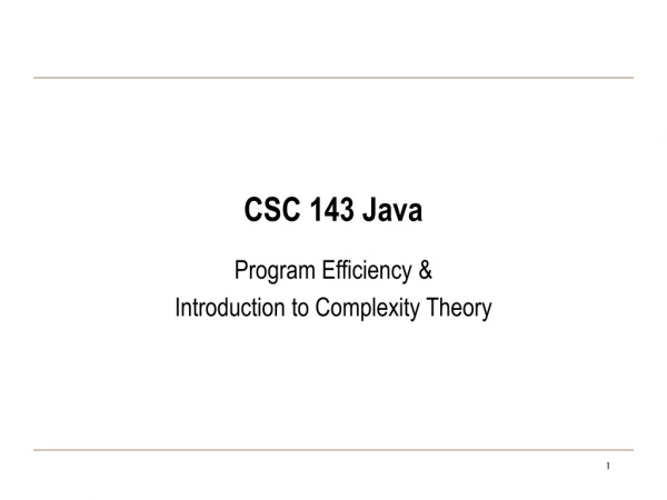 CSC 143 Java