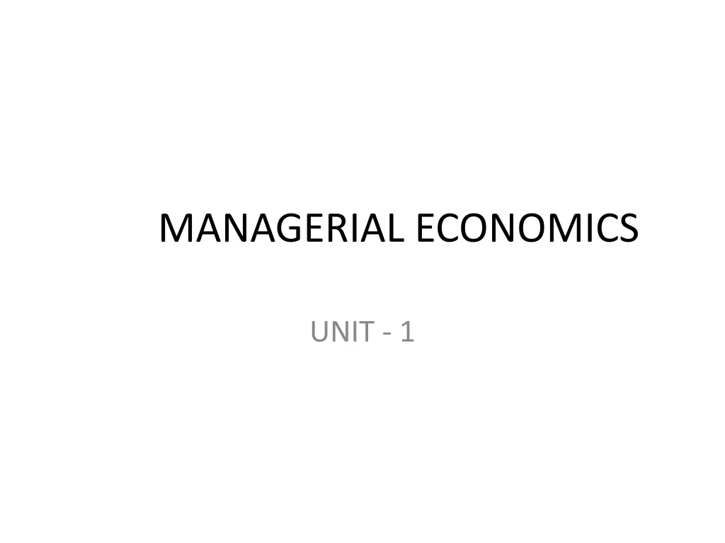 managerial economics