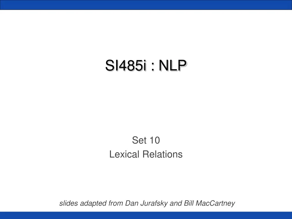 si485i nlp