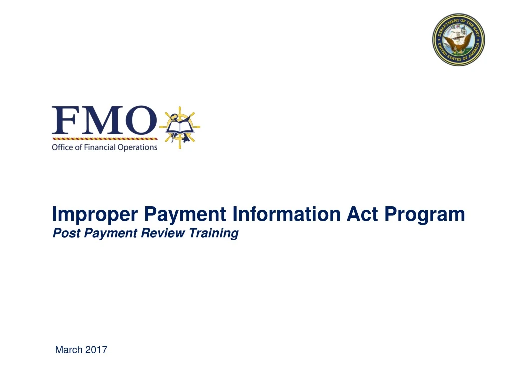 improper payment information act program