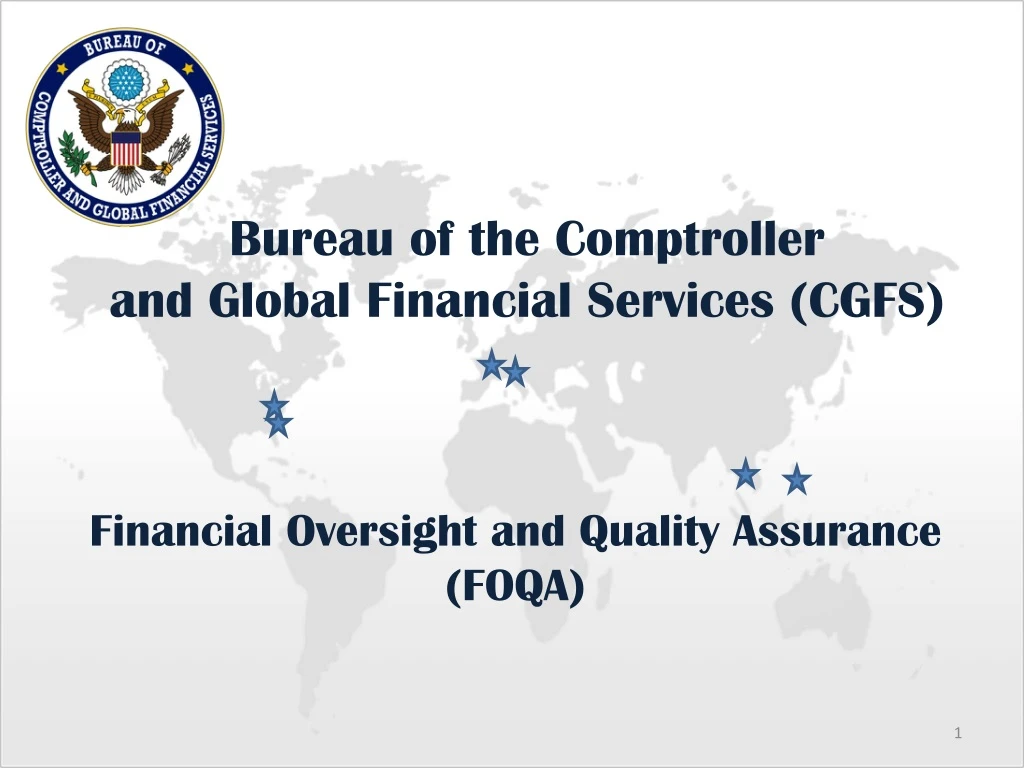 bureau of the comptroller and global financial services cgfs