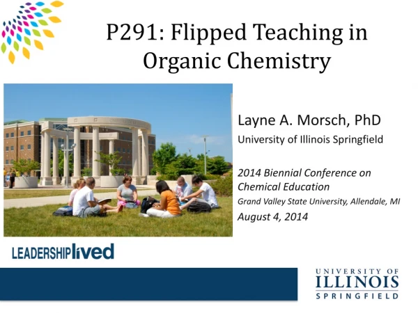 P291: Flipped Teaching in Organic Chemistry