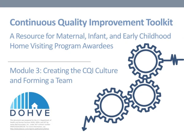 Module 3: Creating the CQI Culture and Forming a Team