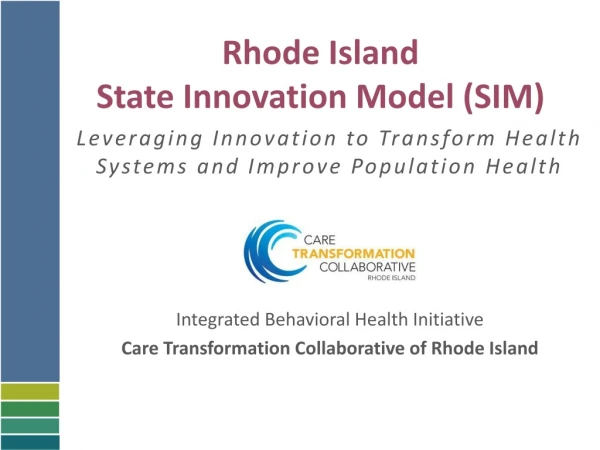 Rhode Island State Innovation Model (SIM)