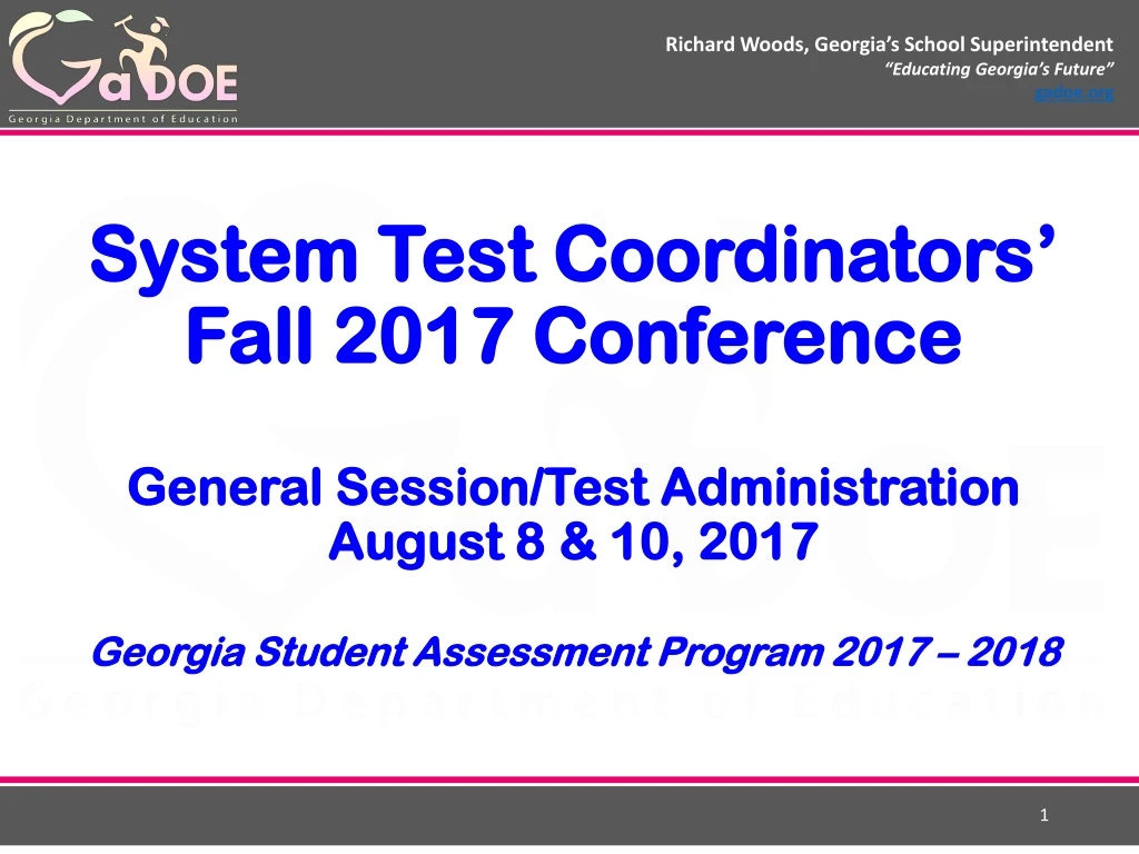 system test coordinators fall 2017 conference