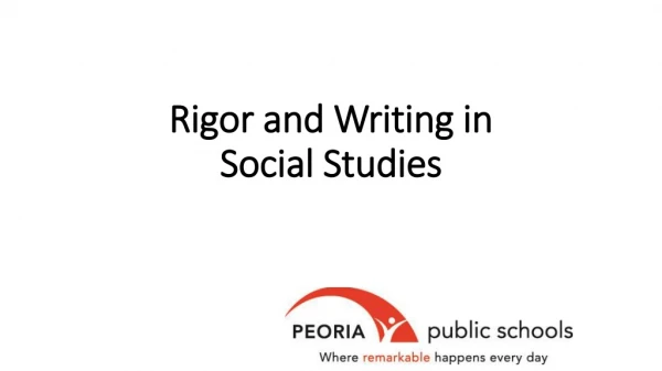 Rigor and Writing in Social Studies