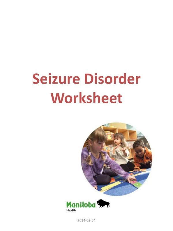 Seizure Disorder Worksheet