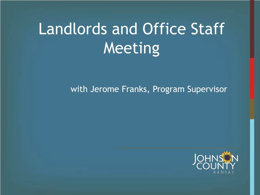 landlords and office staff meeting