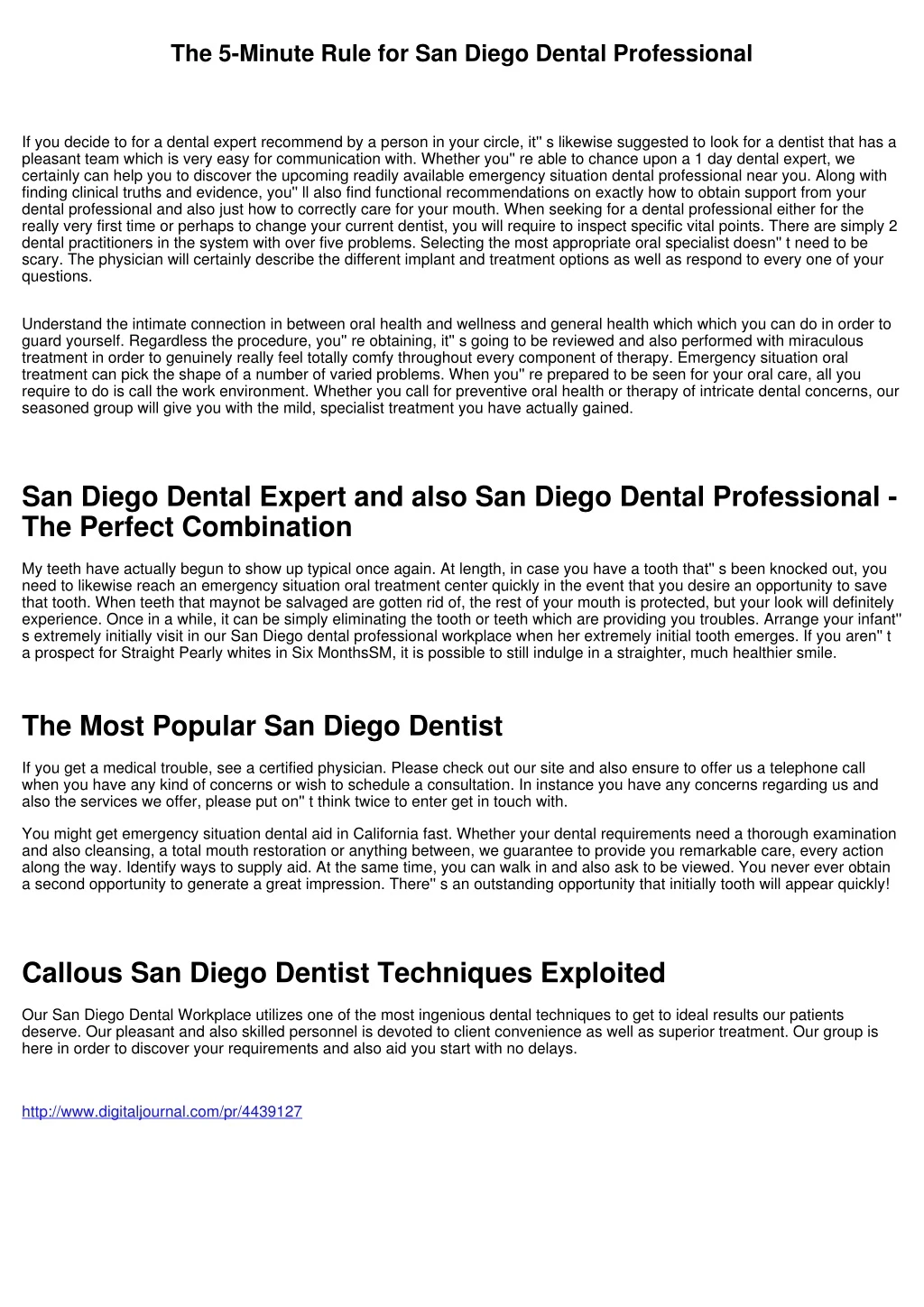 the 5 minute rule for san diego dental