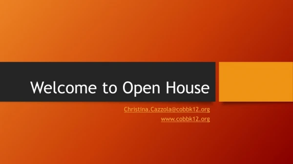 Welcome to Open House