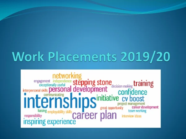 Work Placements 2019/20