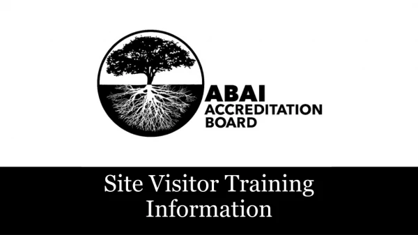 Site Visitor Training Information