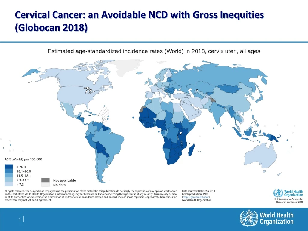 cervical cancer an avoidable ncd with gross inequities globocan 2018