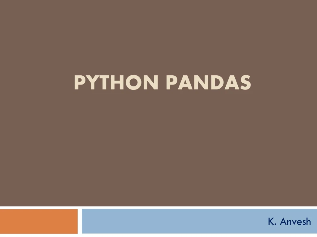 python pandas