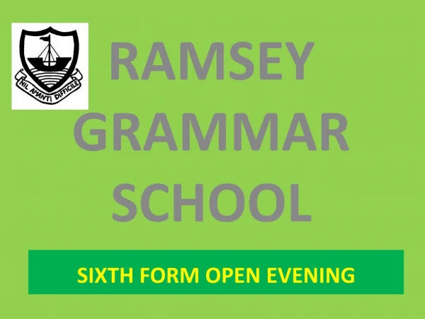 SIXTH FORM OPEN EVENING