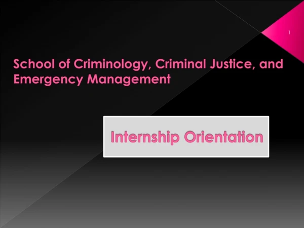 School of Criminology, Criminal Justice, and Emergency Management