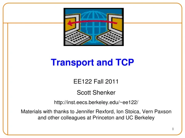 Transport and TCP