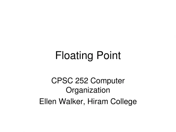 Floating Point