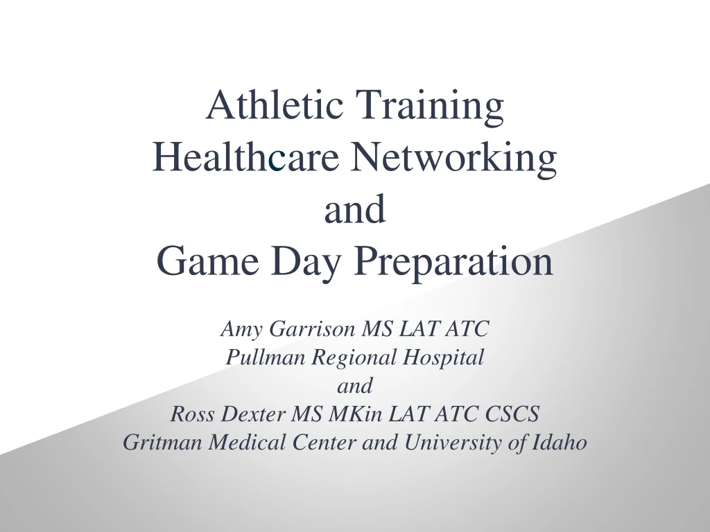 athletic training health c are networking