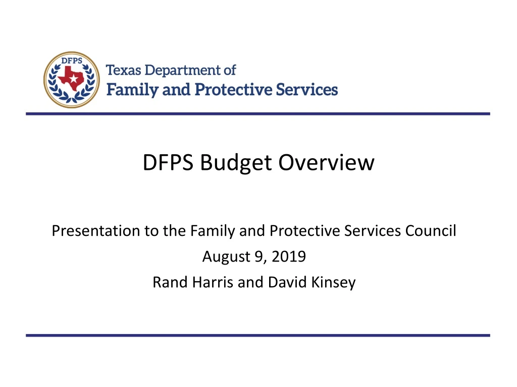 dfps budget overview