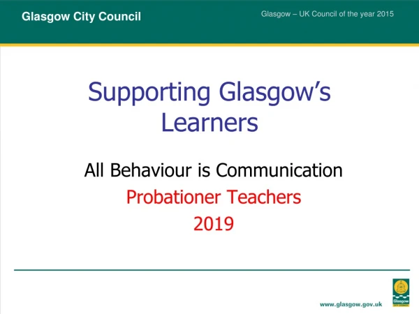 Supporting Glasgow’s Learners