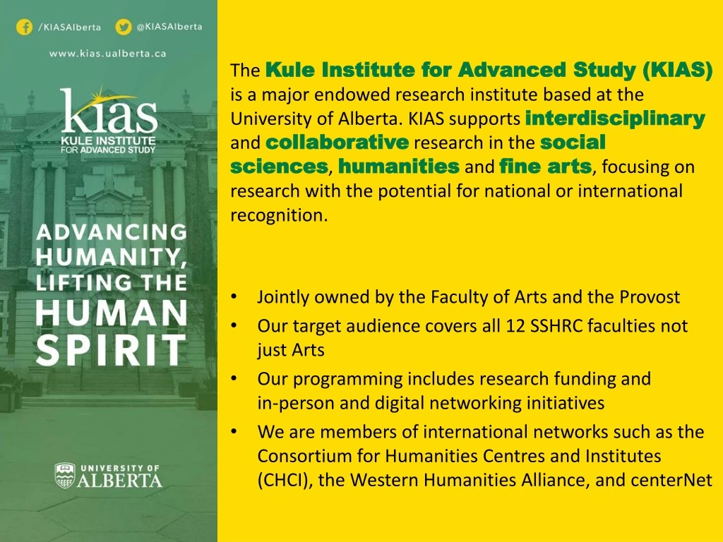 the kule institute for advanced study kias