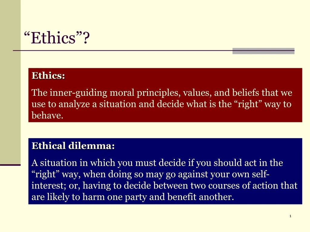 ethics