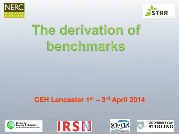 The derivation of benchmarks