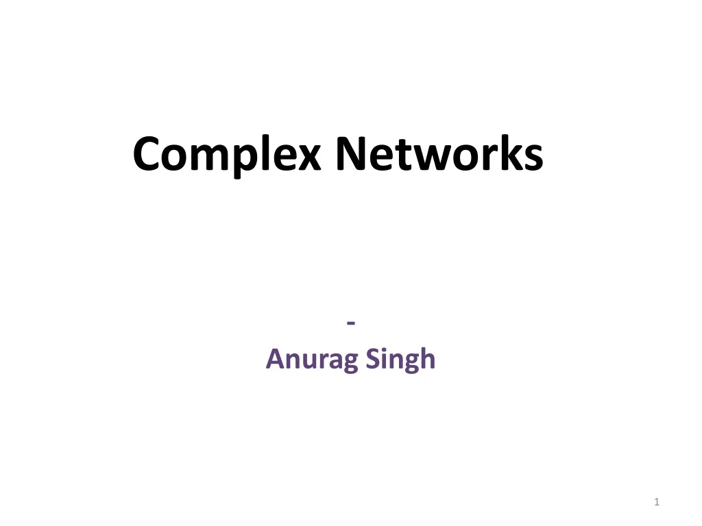 complex networks