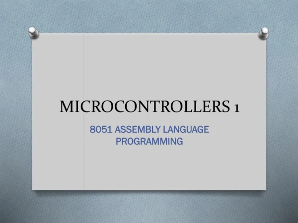 MICROCONTROLLERS 1
