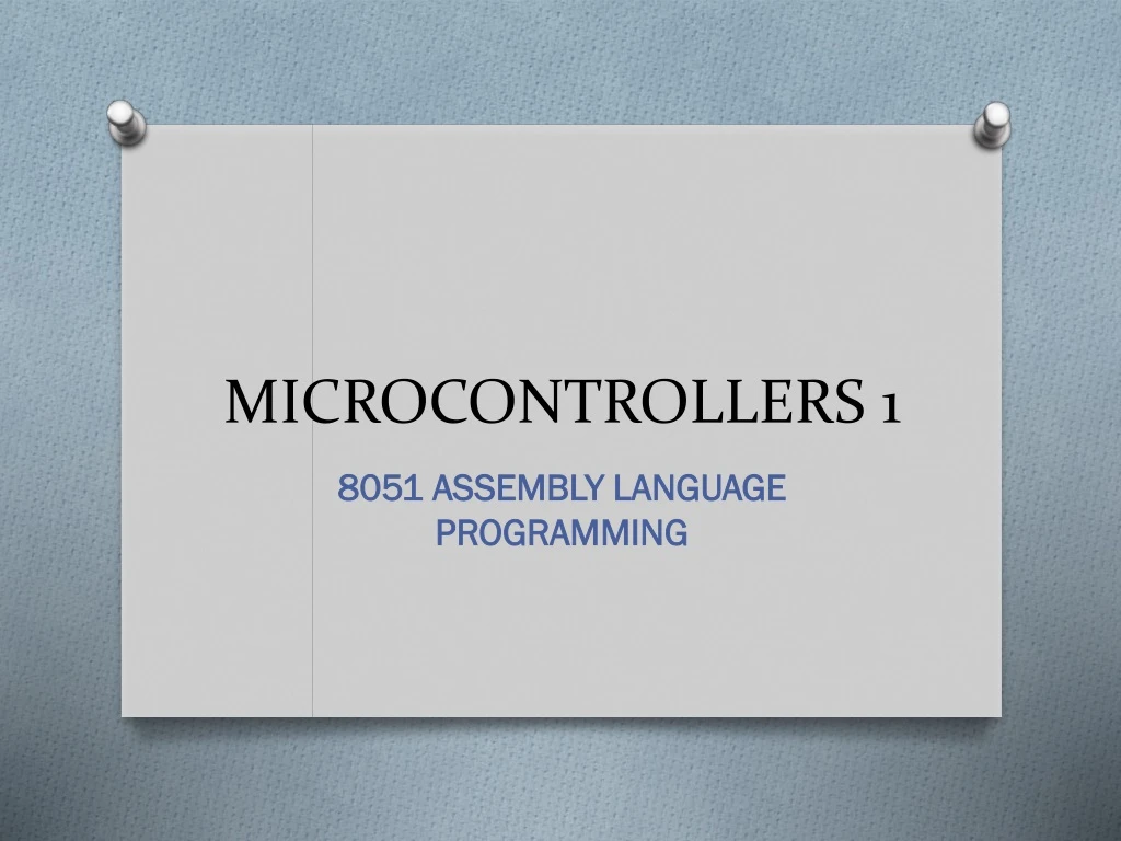 microcontrollers 1