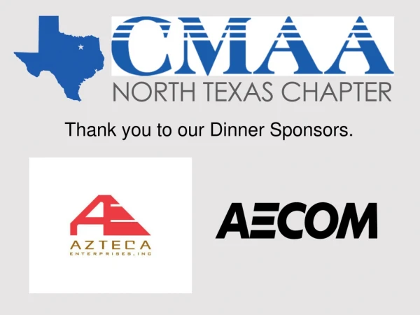 Thank you to our Dinner Sponsors.