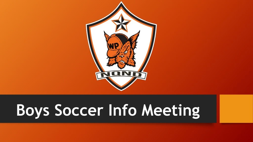 boys soccer info meeting