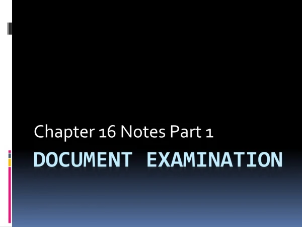 Document examination